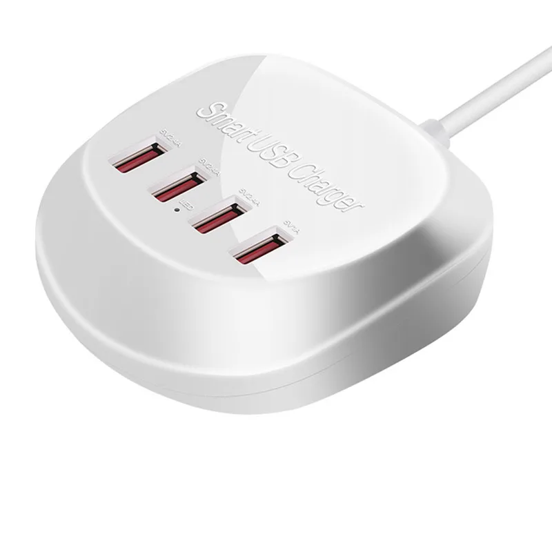 US Plug Универсальный 2.4A мульти usb-хаб USB Высокоскоростной разветвитель 4 порта Hab все в одном для IPhone samsung Xiaomi PC Компьютерные аксессуары - Цвет: US Plug