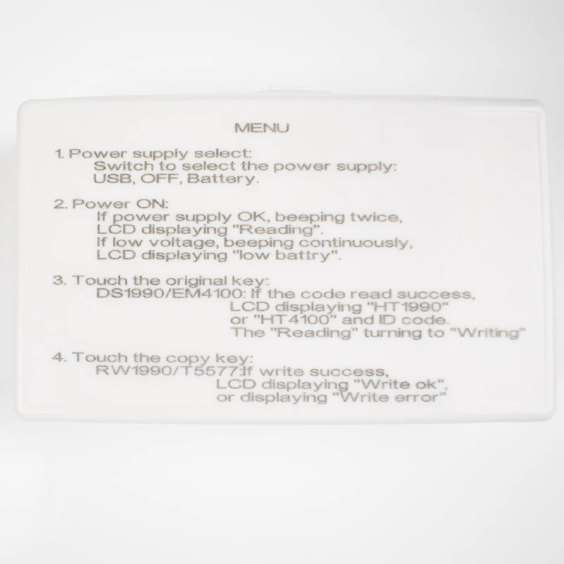 Дубликатор карт ТМ RFID портативный RW1990 TM1990 TM1990B Ibutton DS 1990A I Button 125 кГц EM4305 T5577 EM4100