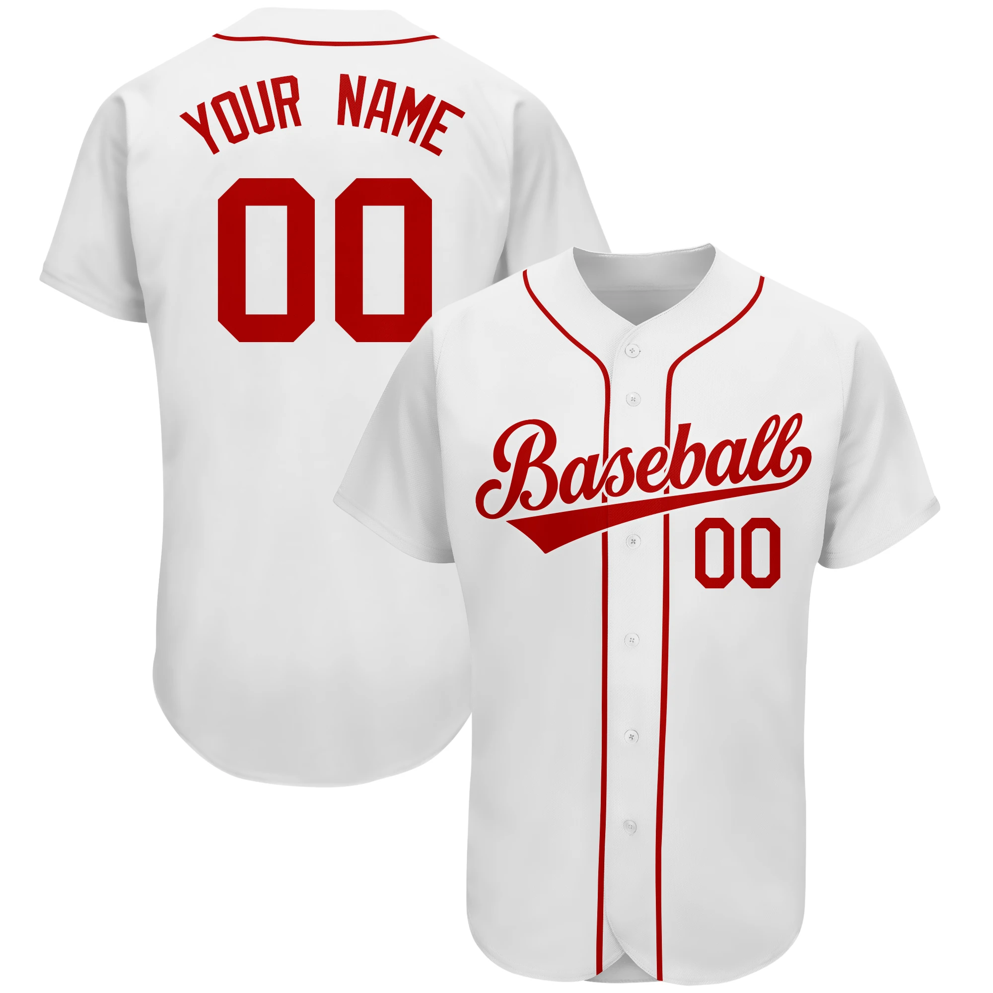 Baseball Jerseys Embroidery Design Name Number Button Cardigan Shirt Softball Game Training Uniform cotton t shirts baseball jersey mens jersey
