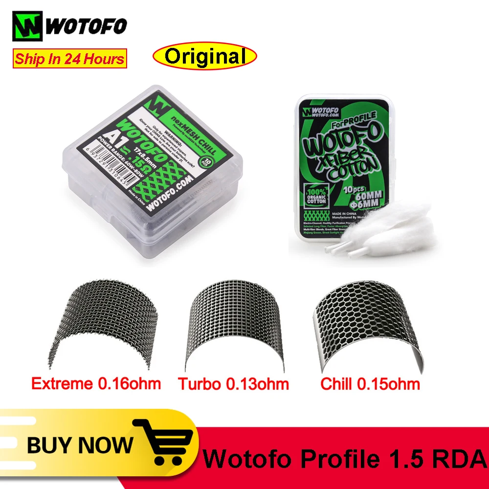 Оригинальная сетчатая катушка Wotofo nexMESH A1 EXTREME 1 5 Ом/холодный 0 15 Ом/турбо Ом для
