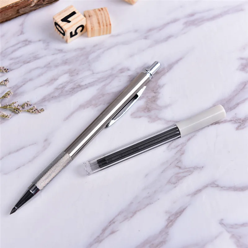 Lápiz mecánico de 3,0mm 2B, lápiz de actividades de escritura y dibujo, repuesto de with12-color, papelería de oficina y escuela