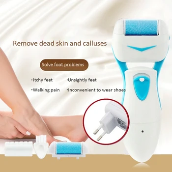 

EU Plug Electric Callus Removers, Rechargeable Foot File Electronic Callus Shaver for Feet Professional Pedicure Kit
