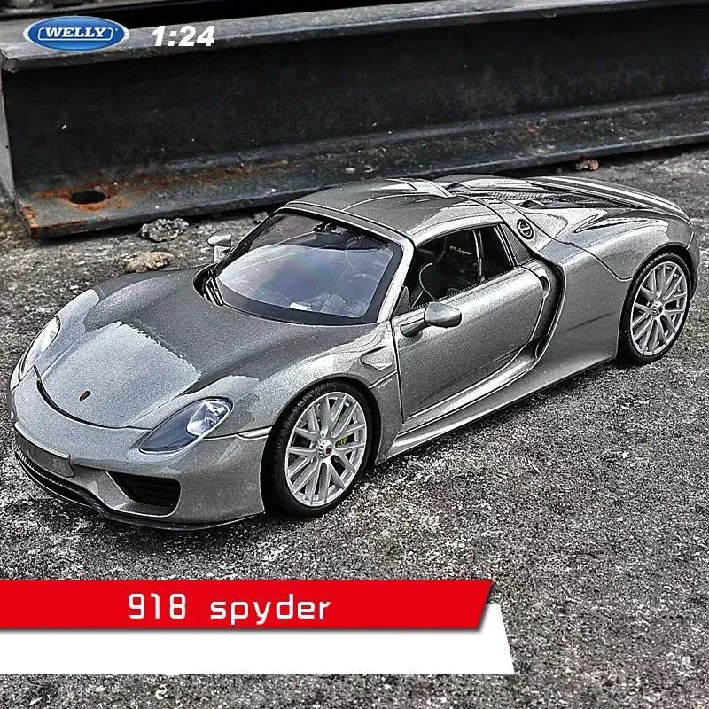 Welly 1:24 Porsche CARRERA S автомобиль сплав модель автомобиля моделирование автомобиля украшение коллекция подарок игрушка Литье модель игрушка для мальчиков - Цвет: 918 Spyder