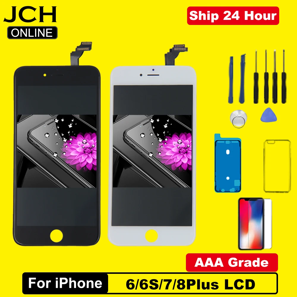 ЖК-дисплей класса AAA для iPhone 6 6S 7 8 Plus с идеальным 3D сенсорным экраном дигитайзер в