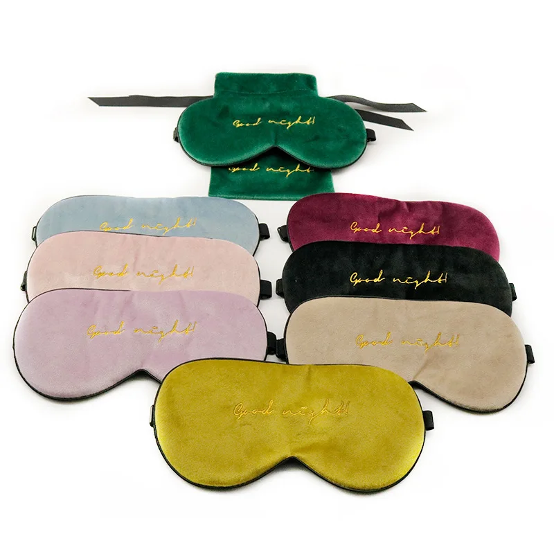 1Pcs Silk Velvet Sleep Mask Natural Sleeping Eye Eyeshade Cover Shade Women Men Soft Portable Blindfold Travel Eyepatch | Красота и