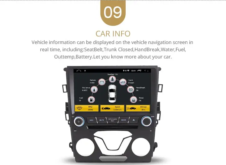LJDA Android 10 автомобильный мультимедийный плеер для Ford Mondeo Fusion 2013 gps Навигация стерео CD DVD плеер wifi 1 Din автомагнитола