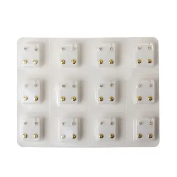 

12 Pairs Gold Ear Piercing Earrings Set Hypoallergenic Mini 3mm CZ Studs Jewelry