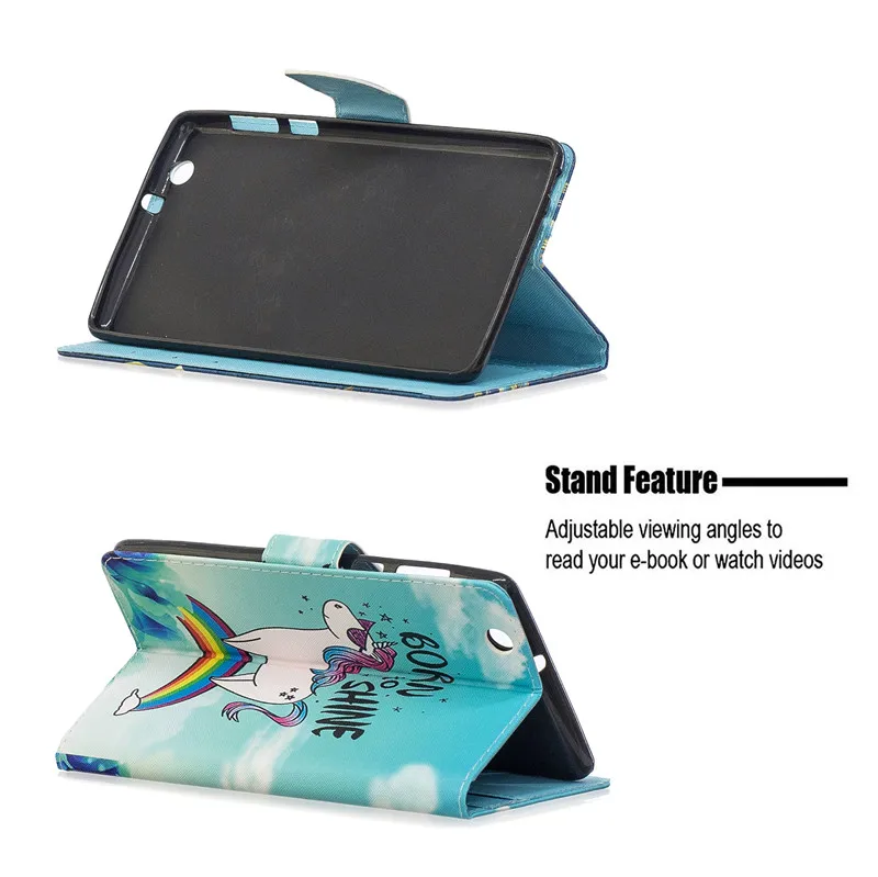Чехол для планшета Huawei Mediapad T3 7 3G чехол кошелек с подставкой (3G) милым котом