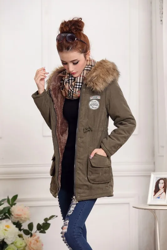 AliExpress женское платье, зима, стиль, Европа и Америка, одежда с хлопковой подкладкой, плюс бархат, с капюшоном, средней длины
