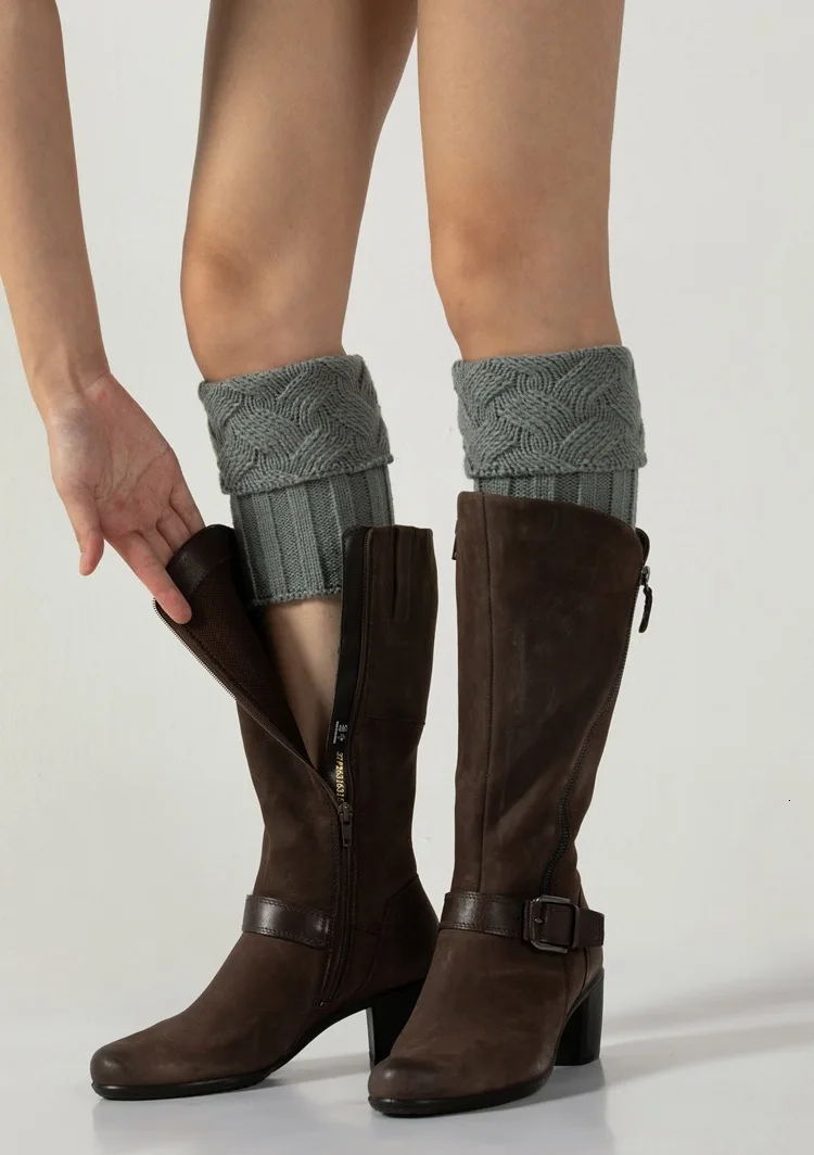 RICORIT 3 Pair Winter Women Knitted Leg Warmers Socks Boot Cover Knitting Socks Keep Warm Leg Socks Set Boots Set Wool Socks