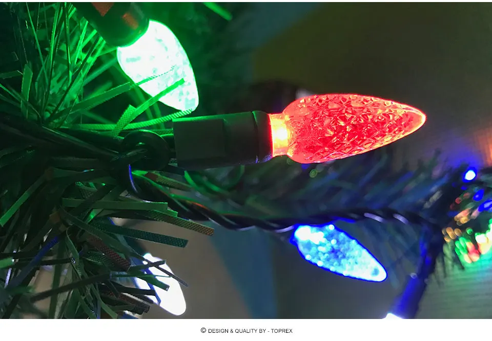 Toprex C6 Клубничная гирлянда декоративные рождественские огни Светодиодный цепочка рождественские фонари для патио гирлянда сказочные огни 7,5 м длина