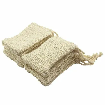 

10PCS Natural Sisal Soap Bag Exfoliating Soap Saver Pouch Holder Soap Saver Foaming Bags Bathroom Storage Accessories