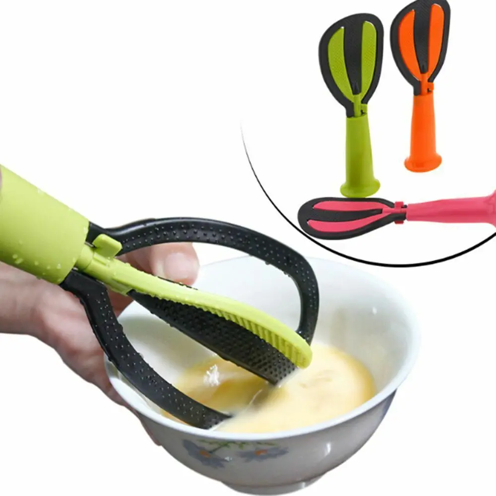 

2 In 1 Multifunctional Rotating Kitchen Gadget Vertical Revolving Egg Beater Non-stick Rice Spoon Economic Cooking Tools