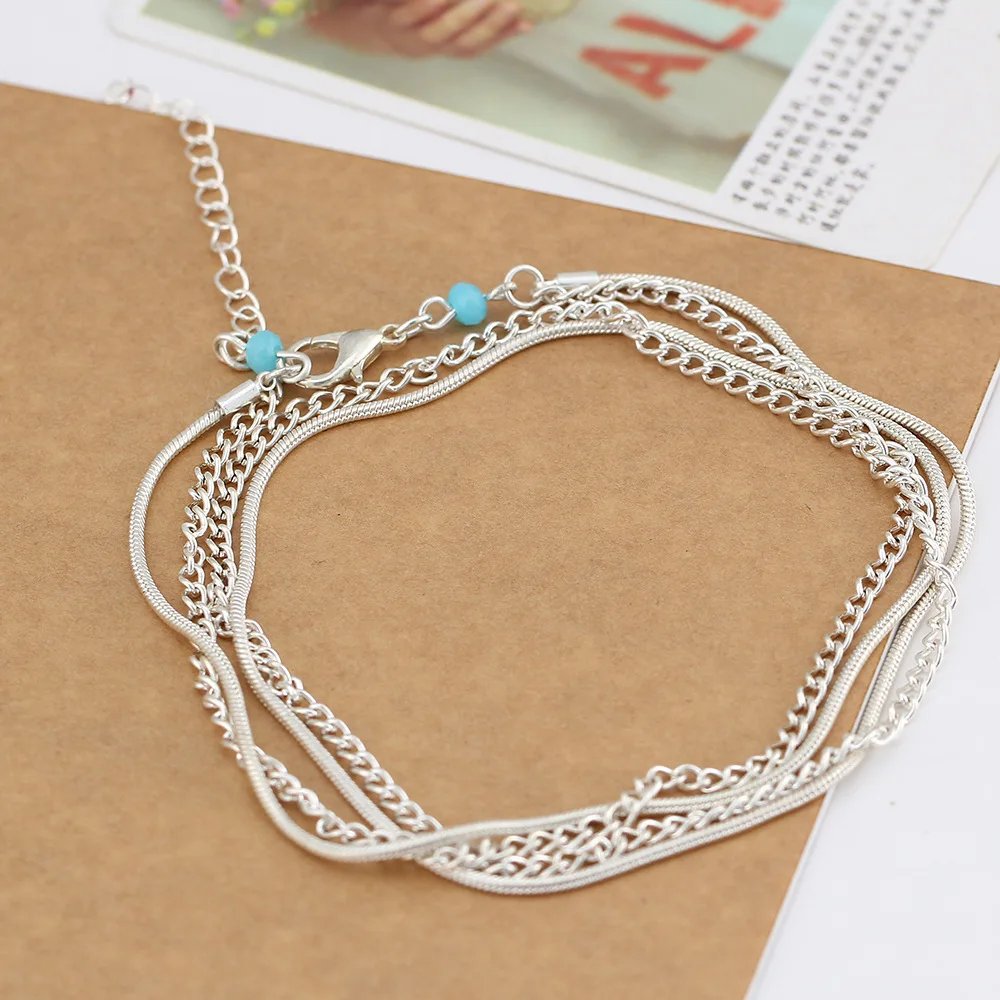 

Europe And America jiao shi pin Ethnic-Style New Style Versatile Multilayer Retro Bracelets Anklet