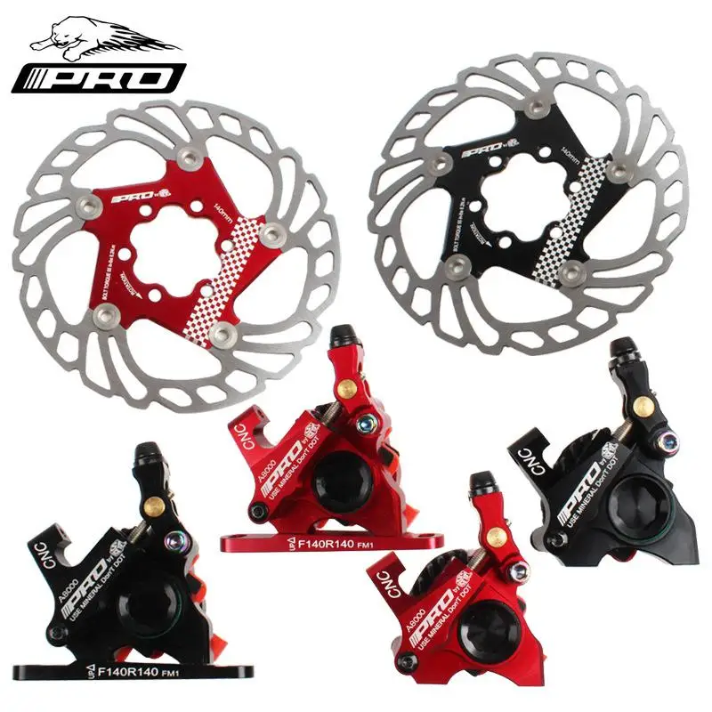 

140mm Disc Brake Pads On For Bicycle MTB Road Bike Brake Line Pulling Disc Brake CNC Front Rear Bicycle Brake IIIPRO Ultralight