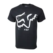FOX RACING Мужская черная футболка с логотипом, Подарочная Футболка с принтом, мужские футболки, новые футболки arrival, футболка с принтом, мужские футболки
