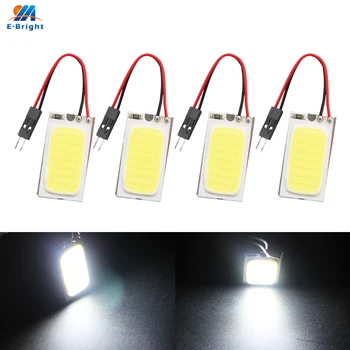 

4pcs T10 COB 21 SMD LED Light Panel Car 210Lm Auto Interior Reading Map Parking Bulb Lamp w5w T10 Festoon Dome 2 Adapters DC12V