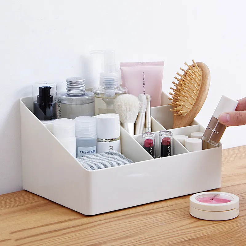  Makeup Organizer Desktop Make Up Brush Storage Box Cosmetic Organizer Skin Care Jewelry Box Contain