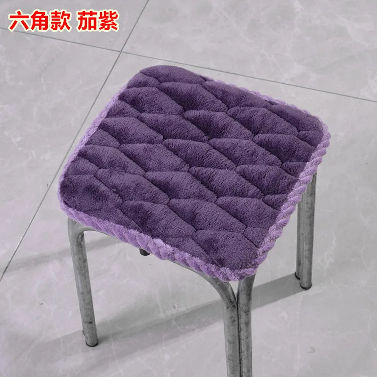 Eggplant purple Однотонная Толстая Подушка для стула высокое качество Подушка для стула детская подушка для сиденья противоскользящая Милая подушка для дома Декор 28x28/33x33 см - Цвет: Eggplant purple