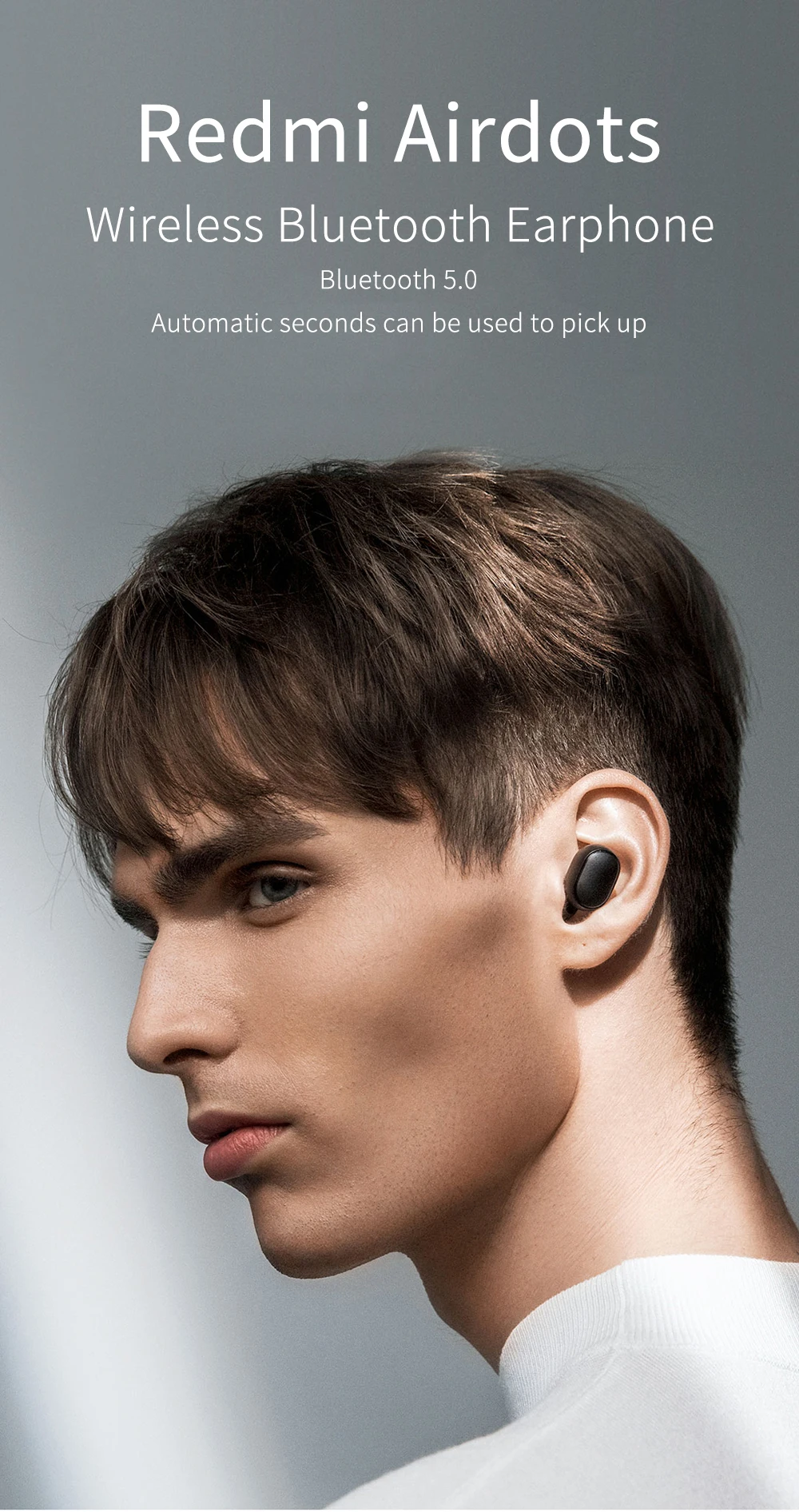 Xiaomi Redmi Airdots TWS Auricular Bluetooth BT 5.0 Estéreo Bajo Inalámbrico Auriculares de reducción de ruido Micrófono Manos libres Auriculares Control de AI, Versión inglesa (4)