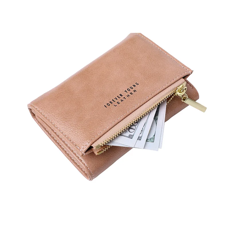 Модный женский кошелек, новинка, из искусственной кожи, cartera mujer, Женский Роскошный кошелек для монет, кредитница, три сложения, короткий, милый кошелек