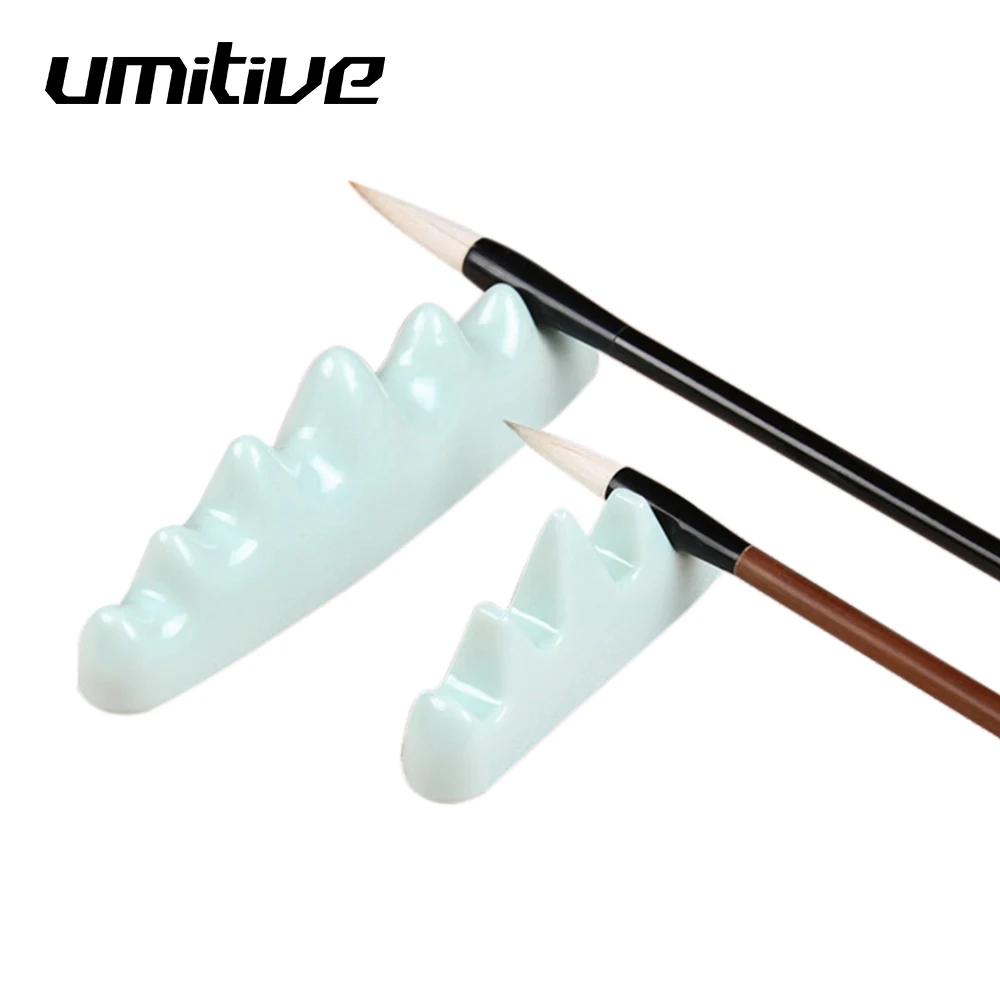 Buena Compra Umitive-Soporte de cerámica para pinceles de escritura, pluma de caligrafía china para tinta de acuarela, suministros de escuela de pintura y oficina, 1 Uds. oRKRx7RN5