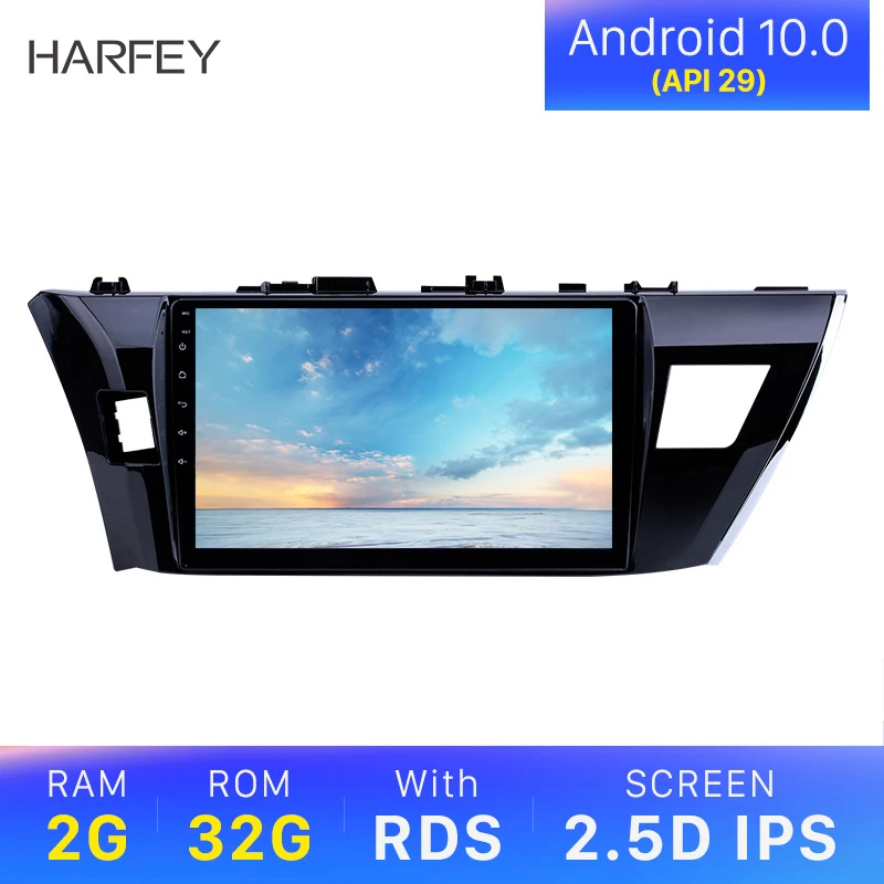 Harfey 2 din GPS Navi Стерео для 2013-2015 Toyota Corolla Android 10 0 1 дюймов 2Din автомобильный Радио