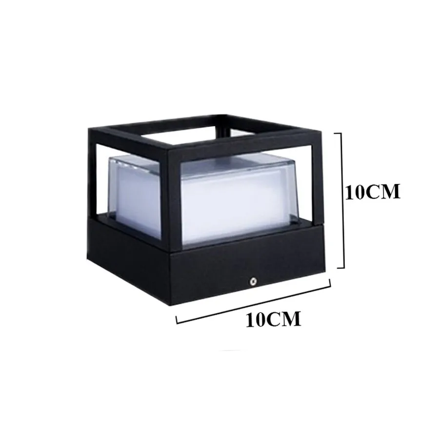 7W Square No Cover Thrisdar 7 Вт 12 Вт открытый сад крыльцо светодиодный настенный светильник на Колону водонепроницаемый вилла отель дворовая ограда прохода настенный светильник(бра - Испускаемый цвет: 7W Square No Cover