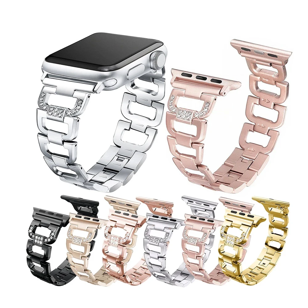 Essidi браслет из нержавеющей стали ремень для Apple Watch серии 4 3 2 1 металлический