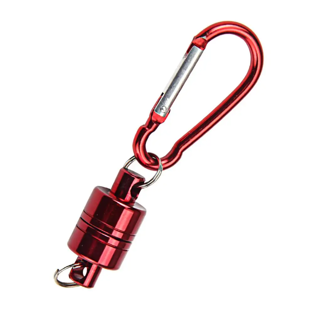 Сильный магнитный карабин Портативный Открытый Рыбалка Альпинизм релиз шнура - Цвет: Red
