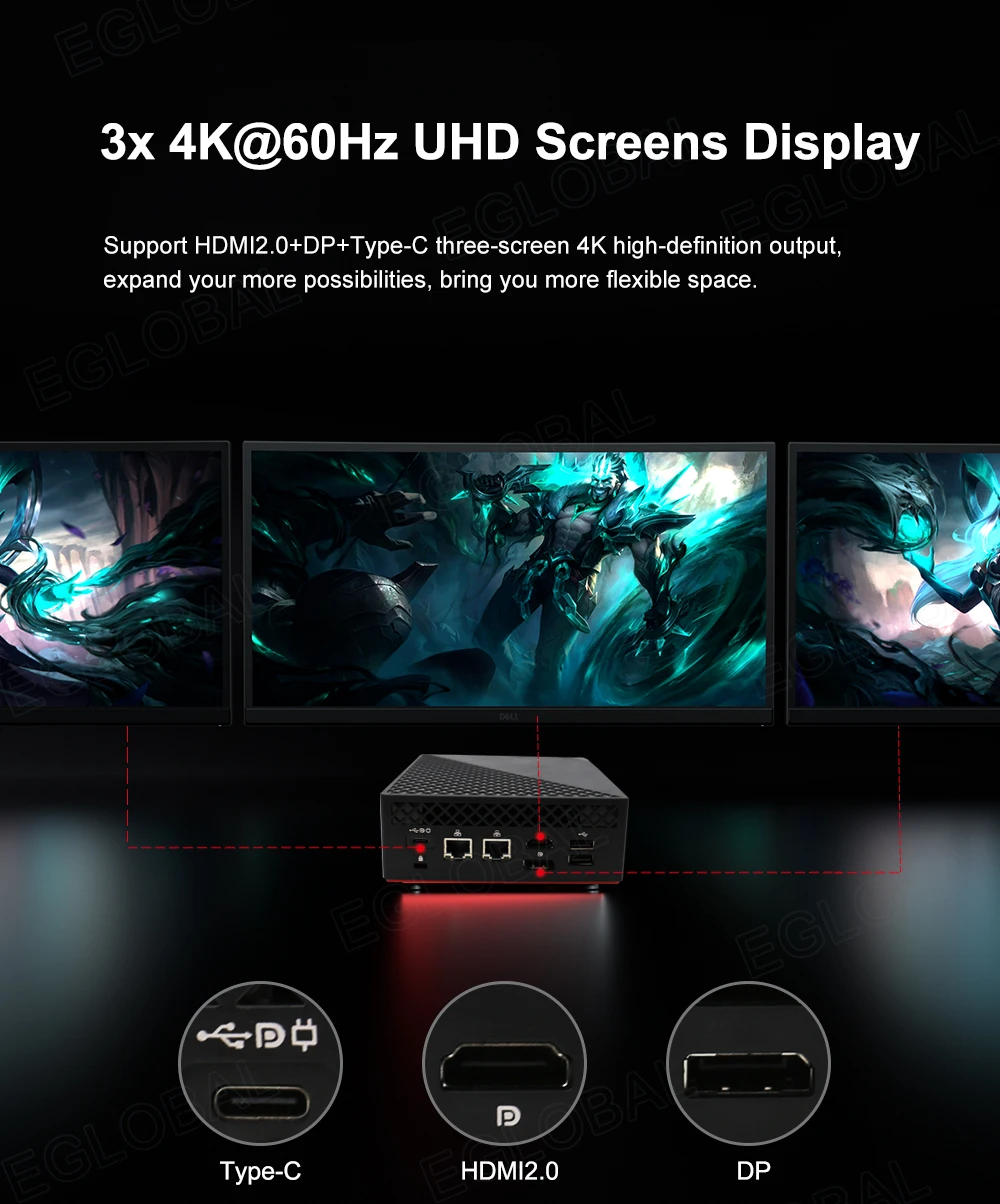 Unleash Gaming Power with our New AMD Ryzen 5 Mini PC – Ryzen 5 4500U, DDR4, 2 LAN, NVMe SSD. Elevate your gaming experience with HDMI, DP, Type-C, and 3x4K@60Hz support. Windows 10 and WiFi 6 for seamless performance. Description Image.This Product Can Be Found With The Tag Names Barebone Mini PC, Computer Office, Mini pc