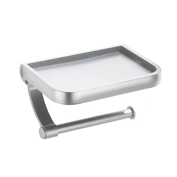 

Bathroom Toilet Paper Holder Home Anti Rust Wall Mounted Easy Install With Phone Shelf Space Aluminum Roll Tissue Hotel Modern