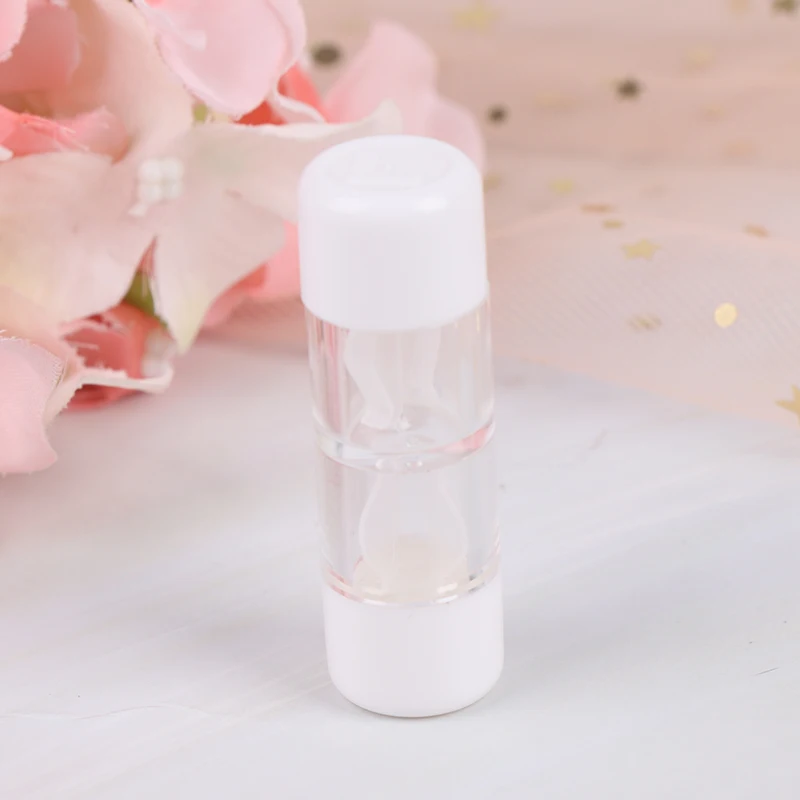 1Pcs 5 Colors Cosmetic Contact Lens Container Holder Lens Case Protective Box RGP Hard Contact - Цвет: WT