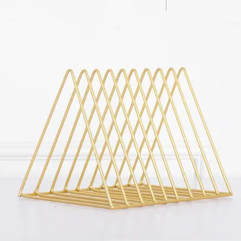 

The Nordic Contracted Wind, Wrought Iron Metal Triangle Bookcase, Desk Shelf Ins Study Desktop Sitting Room To Receive