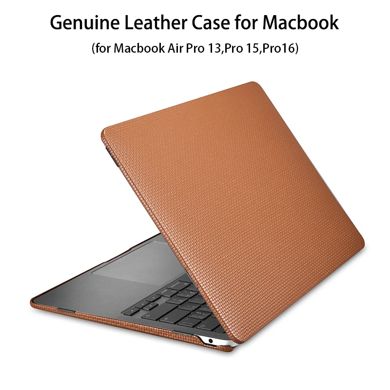 New MacBook Pro 13, Brown Laptop Sleeve Protective Folio Book Cover TYTX Compatible with MacBook Pro Leather Case 13 Inch 2016-2020 A1989 A1706 A1708 A2159 A2289 A2251 A2338