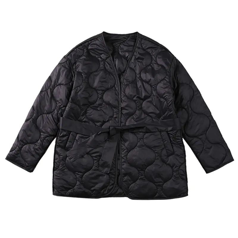 black WLD2912 XITAO Тонкая Повязка, парки, женская мода, новинка, осенняя черная широкая талия, элегантные, маленькие, свежие парки в стиле миноритари WLD2912 - Цвет: black WLD2912