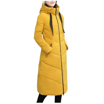 

winter elegant women down jacket Winter Outwear Coats Women Warm Long Coat Collar Hooded Jacket Slim2019#4