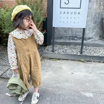 

2020 New Fashion Girls Boys Overalls Spring Cotton Kids Shorts 1-6t PY196