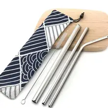 5 шт./компл. многоразовые Нержавеющая сталь трубочек с щеточка для чистки медицинский прибор для измерения 316 нержавеющая Кофе молока соломы Кухня инструмент