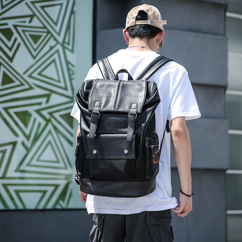 Новая Корейская версия мужских школьных сумок для отдыха, сумки на одно плечо, двойные сумки на плечо, мужские рюкзаки, мужская сумка для