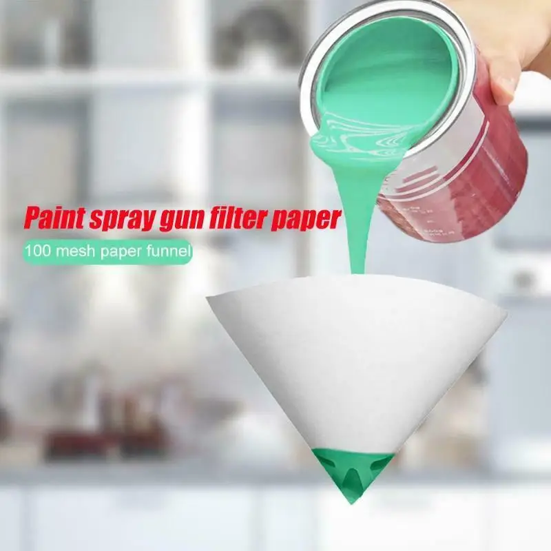 Mesh Conical Nylon Micron Paper Paint Strainer Filter Purifying Straining Cup Funnel Disposable Paper 100 Mesh Paint Filte 50pcs Paint Filter