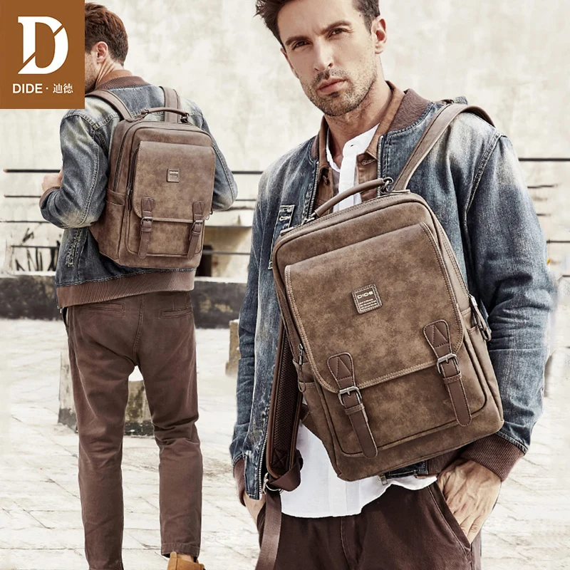Price DIDE USB Charging Port laptop backpack men Mochila Vintage Casual Travel backpack Bag Male Preppy Schoolbag waterproof 15 inch