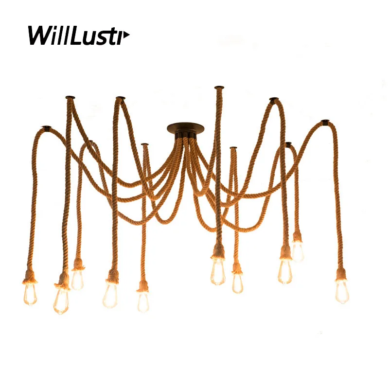Retro Hanf Seil Anhänger Lampe Industrielle Schnur Hängen Licht Hotel Büro Shop Restaurant Bar Booth Spinne Suspension Beleuchtung Retro Hanf Seil Anhänger Lampe Industrielle Schnur Hängen Licht Hotel Büro Shop Restaurant Bar Booth Spinne Suspension Beleuchtung