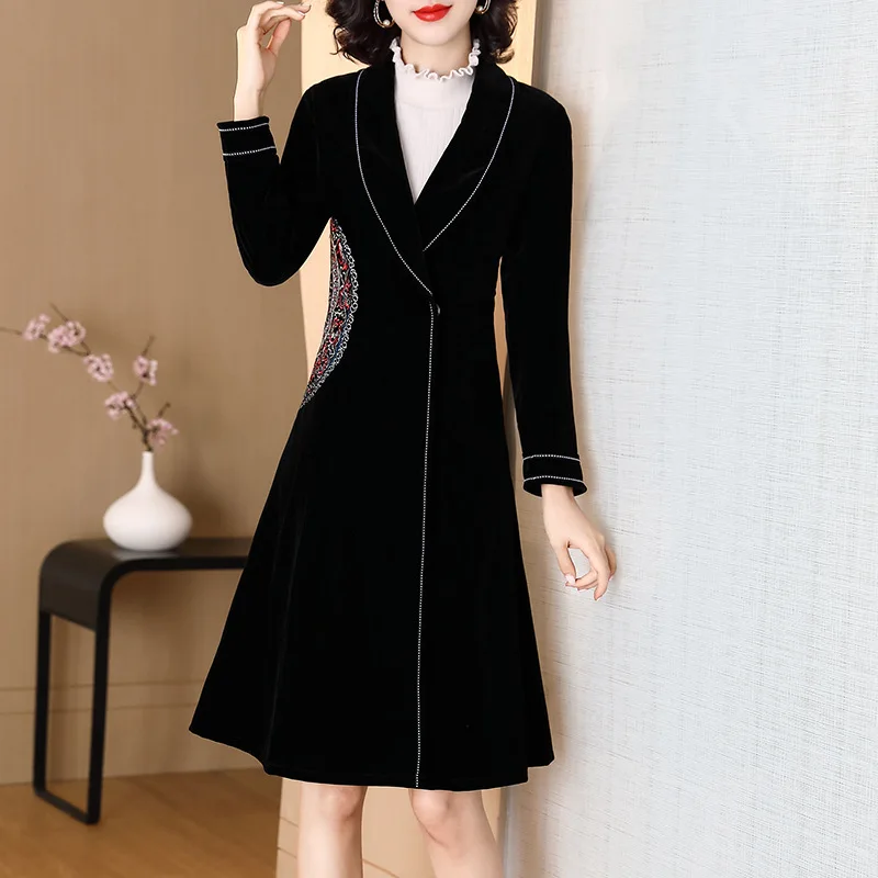 

Black Windbreaker Women's Middle School Long Money Coat Little Man 2020 England Atmosphere Quality Slim Fit Slim Coat