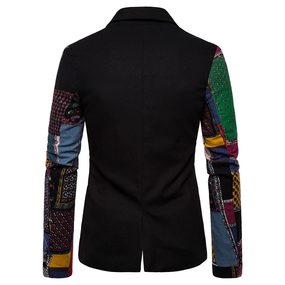 

2019 Autumn And Winter New Style Fashion Casual Ethnic-Style Mixed Colors Slim Fit Large Size Men Suit X29