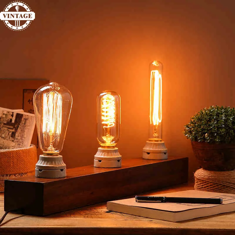 LightInBox новое освещение Ретро Винтажные лампы накаливания 40 Вт/60 Вт 220 В Углеродные
