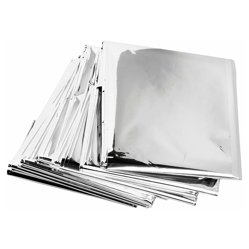 

First aid Thermal blanket Canopy Camping Outdoors Foil 4pcs Emergency Survival Safety Cover Reflective