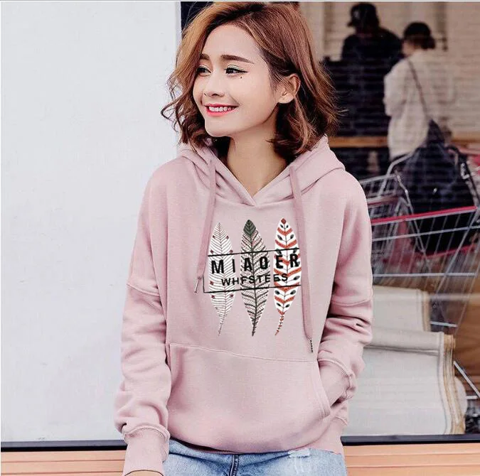 

Sweatshirts Plus Size 2019 Casual Women Sweatershirt Sleeve Hoodie Pockets Drawstring Tops Mujer Poleron Sudadera Con Capucha