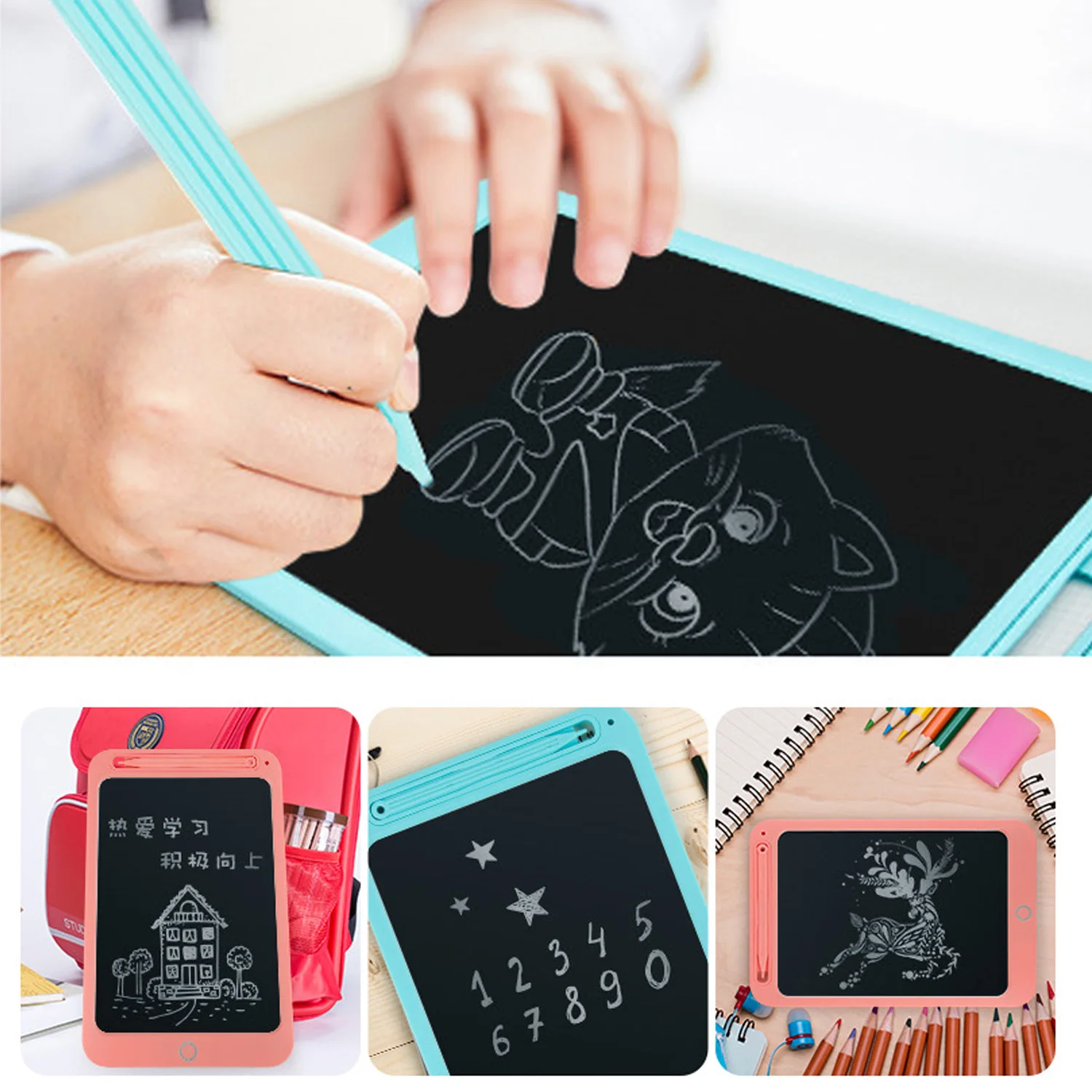 Vococal 10inch Lcd Screen Drawing Tablet Electronic Writing Board Anti