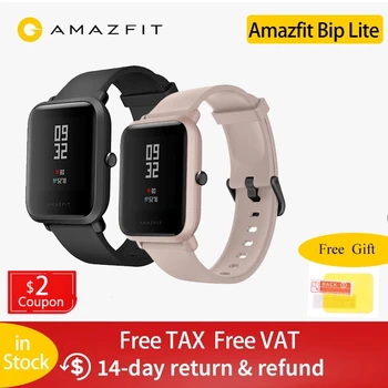 

In Stock Global Version Amazfit Bip Lite Smart Watch 45 Days Battery Life 3ATM Waterproof Smartwatch for Xiaomi Android iOS